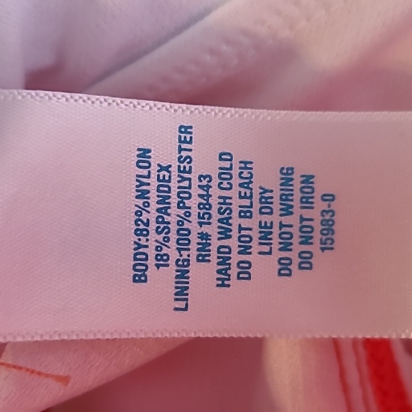 DECREE BRAND WOMENS ONE PIECE PINK AND RED SWIM SUIT WITH WRAP SKIRT SIZE XS - Picture 12 of 16